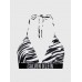 Calvin Klein γυναικείο μαγιό top ζεβρέ με λάστιχο, κανονική γραμμή, 100%polyesterKW0KW02116 0GN